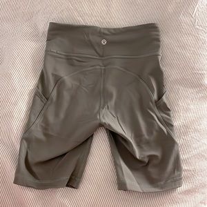 Lululemon Invigorate 8” shorts in Sage Green
